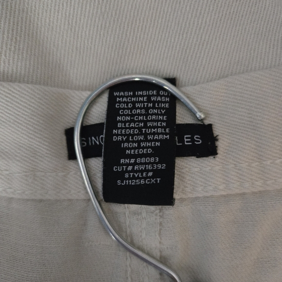 Sincerely Jules Women's Cream Wide-Leg Crop Pants 29 - Picture 4 of 4